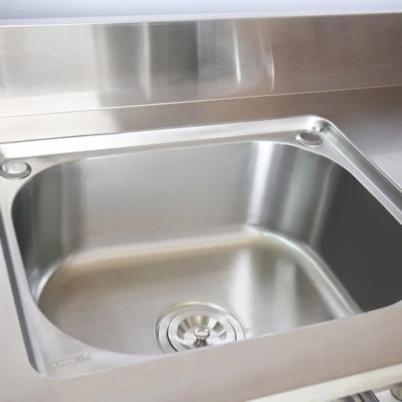 Commercial Kitchen Worktops - Wastafel berdiri bebas dari baja tahan