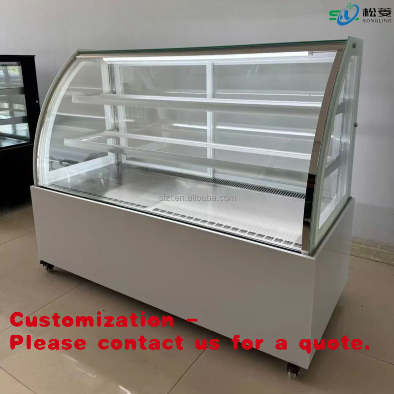 Commercial Chest Freezer - custom. Lemari Pendingin Kue Stainless Steel