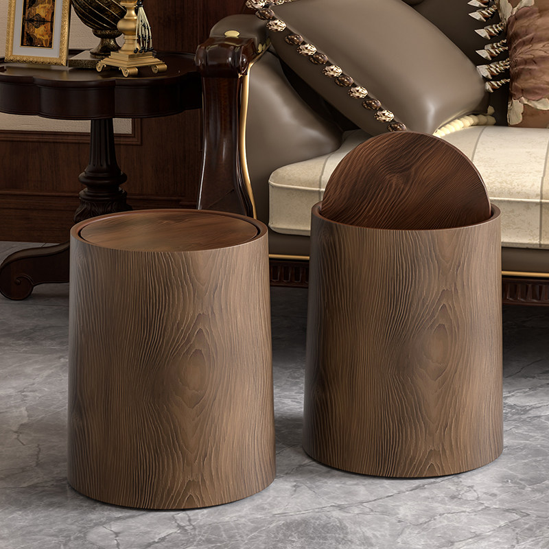 Commercial Kitchen Bin - Tempat Sampah Motif Kayu Retro Imitasi