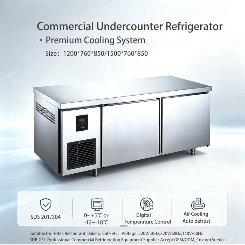 Lemari Es dan Pembeku Baja Tah - Commercial Kitchen Worktops ulasan dan harga