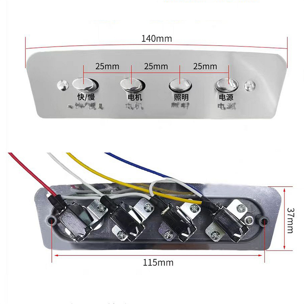 1 buah Saklar Tombol Tekan 4-k - Commercial Kitchen Hoods ulasan dan harga