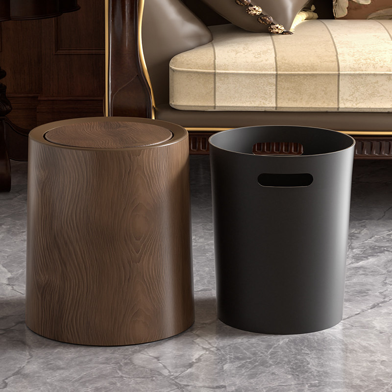 Tempat Sampah Motif Kayu Retro - Commercial Kitchen Bin ulasan dan harga