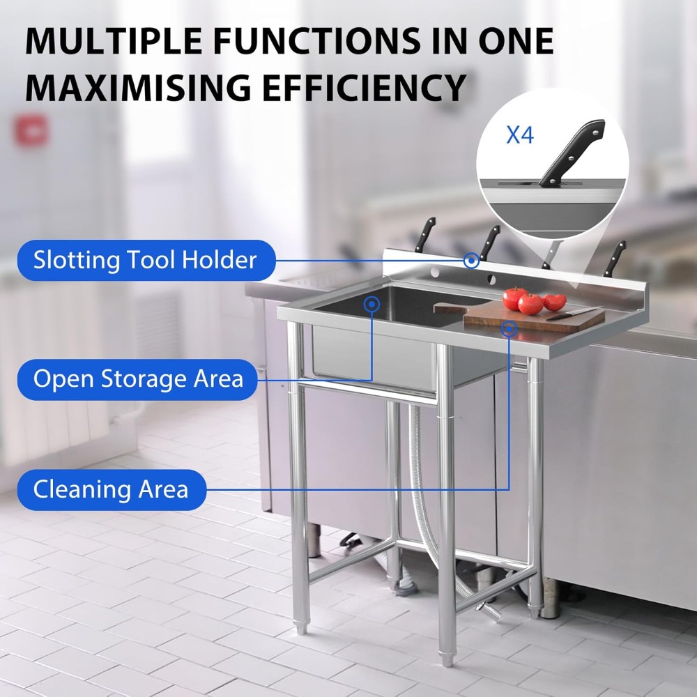 Wastafel Stainless Steel, 36x2 - Commercial Kitchen Worktops ulasan dan harga